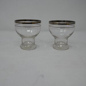 Pair Javit Young Love Crystal Glasses Double Platinum